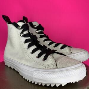 Converse Space Mountain Hiker Chuck Taylor All Star White Leather Sneaker Sz 7